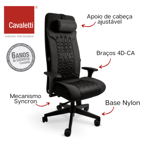 Cadeira Gamer Way / Syncron / Braços 4D-CA / Base Nylon